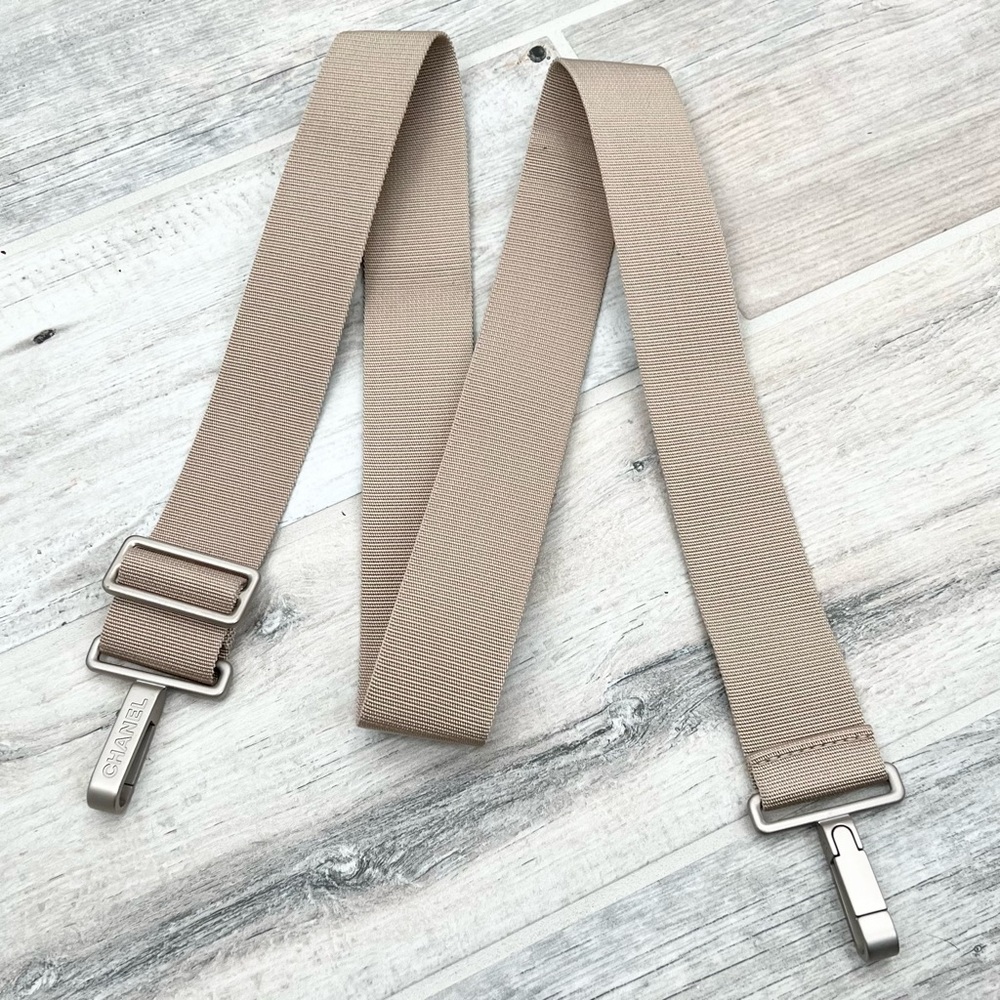 Chanel Tan Nylon Adjustable Shoulder Strap